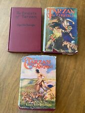 LOT OF 3 Vintage Tarzan Books Published 1916, 1921, 1924, EDGAR RICE BURROUGHS  picture