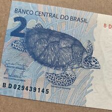Sea Turtle Brazil 2 Reais Banknote 2010 Brazilian Currency Paper Money Liberty picture
