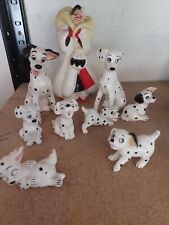9-Vintage Cruella DeVil Disney 101 Dalmatians Ceramic  Figurines Dalmatian  picture