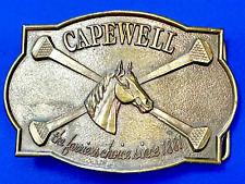 Capewell Horse Shoe Nail Co The Farmers Choice since 1881 Vintage Belt Buckle picture