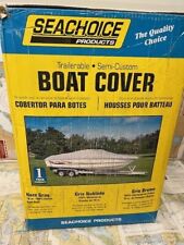 Seachoice #50-97801 97801  Haze Gray Cotton Boat Cover for 20'6