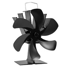 TCFUNDY 6 Blades Fireplace Stove Fan Heat Powered Stove Fan for Log Wood Burner picture