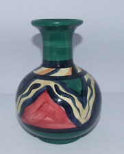 Vintage Gail Pittman Azalea Green Vase Container Ceramic Art Pottery Signed 7.5