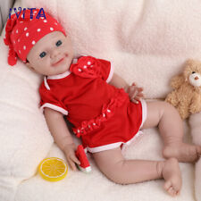 18''Cute Laughing Infant Lifelike Silicone Reborn Pretty Baby Girl Doll Toys picture