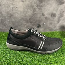 Dansko Helen Shoes Womens 9.5 Black Gray Suede Leather Sneakers Walking Nurse picture