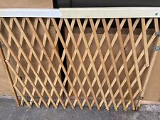 Vintage Wooden Adjustable 5 Ft Wooden Gate  Accordion Style picture