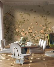 Chinoiserie Wallpaper Mural Birds Branches Blossom Art Removable Textured Vinyl picture