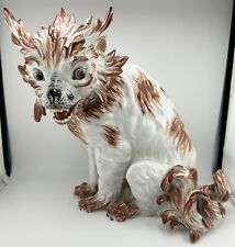 Dresden Meissen Potschappel Carl Thieme Porcelain Bolognese Terrier Dog Antique picture