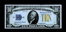 1934 A $10 ten dollar bill YELLOW SEAL NORTH AFRICA WWII SILVER CERTIFICATE UNC. picture