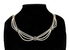 Gorgeous Vintage  Silver Necklace With Hematite Stons. picture