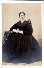 ID Abigail King Bell 1860s Civil War Era CDV Hoop Skirt Straban Township Photo  picture