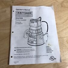 Vintage Craftsman Router Model 315.269210 Operators Manual Printed Y2K picture