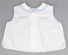 3 Month Feltman Brothers~Girl's Diaper Shirt~Blue Embroidered Polka Dots~Summer picture