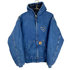 Vintage Carhartt Denim Jacket 2XL Blue Workwear Blanket Lined picture