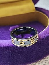 Gucci Icon Band Ring 18K Gold  Size 8 picture