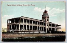 Public School Building Brownsville TX 1910's DB Postcard T4 picture