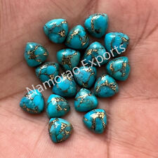 Natural Blue Copper Turquoise Trillion 6 to 20 mm Cabochon Loose Gemstone Lot picture