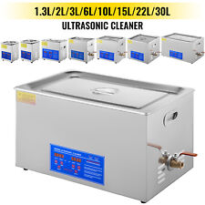 VEVOR 30L Ultrasonic Cleaner Cleaning Equipment Liter Industry Heated W/ Timer picture