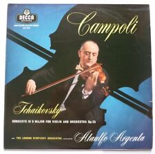 Campoli Tchaikovsky Concerto In D Minor LP Decca LXT5313 EX/EX- 1958 sleeve is d picture