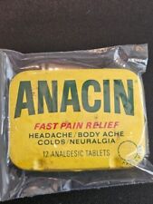 Vintage Anacin Analgesic 12 Tablet EMPTY Pocket Purse Tin Container  Small picture