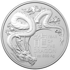 2024 Australia Year of the Dragon BU 1 oz Silver Coin by Royal Australian Mint picture