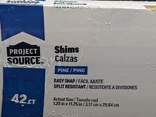 42 Ct Project Source 12 in Pine Wood Shims 3728265 Split Resistant 1-1/4in Wide picture