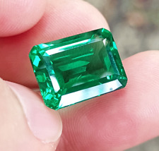 Flawless Natural 9.50 Ct Green Emerald GIE Certified Emerald Cut Loose Gemstone picture