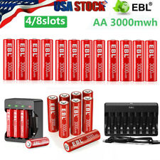 EBL 3000mWh 1.5V AA Rechargeable Li-ion Batteries Double A Lithium Batteries Lot picture