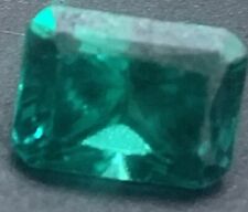 Vintage 1940s Natural Emerald Cut Green Emerald 1 Imperfection picture