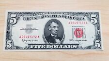 1953 $5 Dollar Red Seal U.S Bank Note crisp condition Uncirculated picture