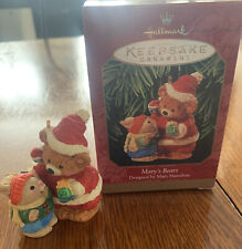 1999 Hallmark Keepsake CHRISTMAS Ornament Mary's Bears BUNNY BEAR Holiday Box picture