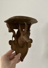 Antique Hand Carved Black Forest Wall Bracket Shelf  picture