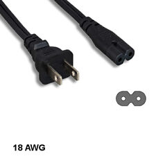 Kentek 3Ft 2-Prong Power Cable NEMA 1-15P to IEC320 C7 18AWG 10A 125V 8-Shaped picture