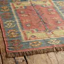 Vintage New Hand WovenWool Jute Turkish Kilim Flat Weave Area Rug Multicolor picture