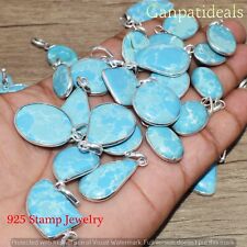 Larimar Gemstone Baby Pendant Wholesale 5pcs Lot 925 Sterling Silver Plated  picture