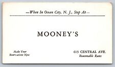 1930s 1940s Ocean City New Jersey Mooney's Store Business Card Vtg picture