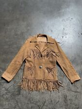 VTG Pioneer Wear Fringe Jacket Real Suede Leather USA Made Women’s picture