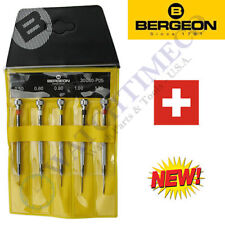 Bergeon 30080-P05 (Replaces # 2868) Set of 5 Watchmaker's Chromed Screwdrivers picture