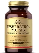 Solgar Resveratrol 250mg with Red Wine Extract 60 Softgels Exp08/2026 picture