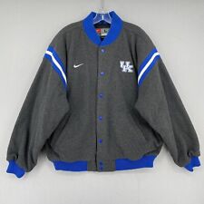 VTG Nike Kentucky Wildcats Letterman Jacket Men Large Gray Blue Embroidered picture