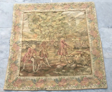 Vintage Tapestry, Pictorial French Wall Hanging Tapestry Wall Décor 3x3ft picture
