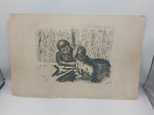 Rare Pierre Bonnard The Readers Signed & Numbered Art Print Lithograph Children picture
