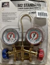 JB Industries M2-5-410A-SS 2 Valve 3 Hose Manifold Gauge M2 Standard Made In USA picture