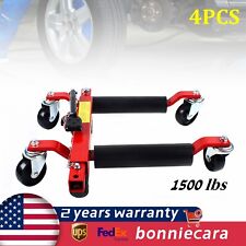 4PC 1500lbs Hydraulic Positioning Car Wheel Dolly Jack Lift Skates Vehicle Mover picture