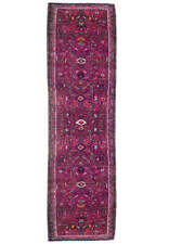 4' x 14' Berry Red Semi-Antique Traditional Hamaadan Runner 71769 picture