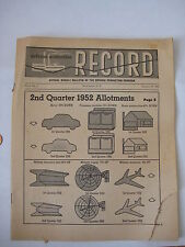 vtg 1952 Defense Record mid century modern cover Korean War army Atchison KS picture