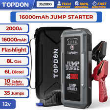 TOPDON 2000 Peak Amp Lithium-ion Jump Starter Car Battery Booster Box Power Bank picture