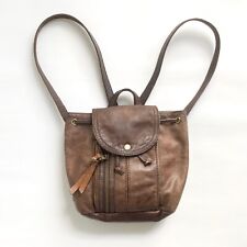 Fossil Long Live Vintage 1954 Leather Backpack Adjustable Straps Brown picture