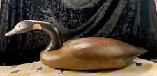 Vintage S.R. White Wooden 24” Carved Canadian Goose Decoy picture