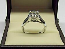 Halo 3.00Ct Round Cut Real Treated Diamond in 925 Silver Engagement Ring picture